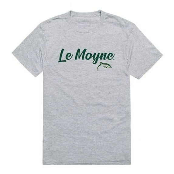 Le Moyne College Dolphins Script T-Shirt, Heather Grey - Small