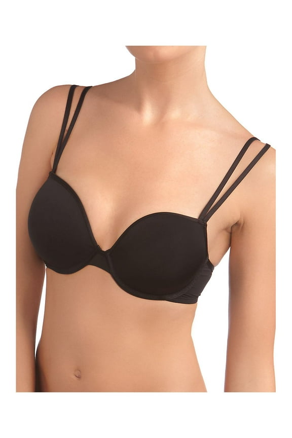 Le Mystere Linguine T Shirt Bra, Black,38C