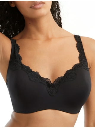 Buy Le Mystere Women's Lace Tisha Full-Figure T-Shirt Bra, Black, 36D at