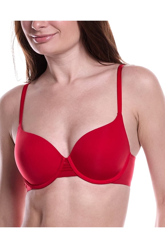 Le Mystere womens  Second Skin Smoother Bra, 34D, Red