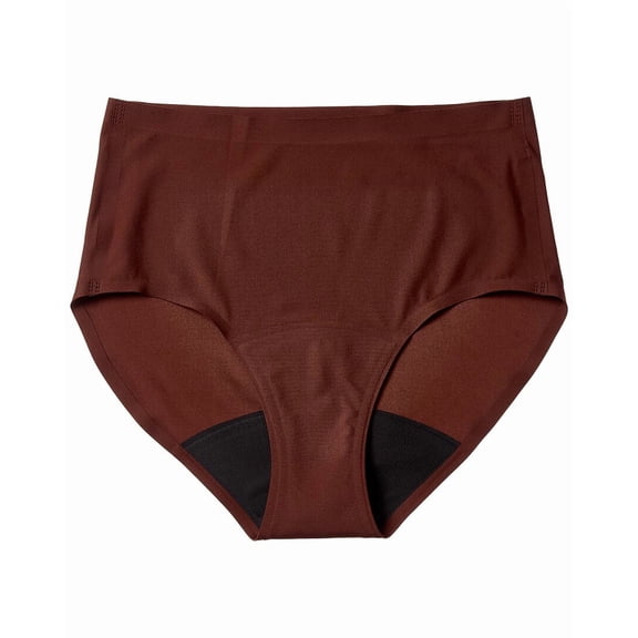 Le Mystere womens  Smooth Shape Leak Resistant Brief, m, Brown