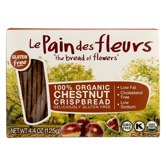 Le Pain Des Fleurs Organic Crisp Bread Chestnut, 4.41 Oz