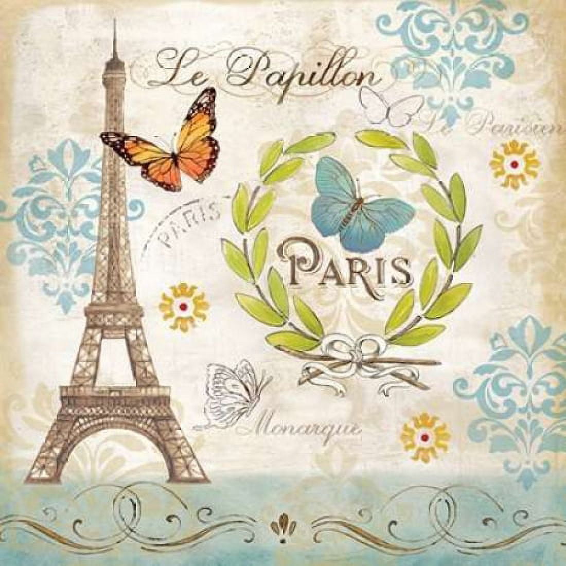 Le Papillon Paris I Canvas Art - Cynthia Coulter (24 x 24)