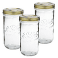 thumbnail image 1 of Le Parfait Familia Wiss Terrine - 1.5L Wide Mouth French Glass Mason Jar w/ 2-Piece Gold Lid, 48oz/Quart & Half (Pack of 3), 1 of 6