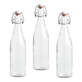 thumbnail image 1 of Le Parfait Swing Top Bottles - 500ml French Glass Preserving Bottles w/ Stainless Steel Hinged Stopper, 16oz/Pint (Pack of 3), 1 of 6