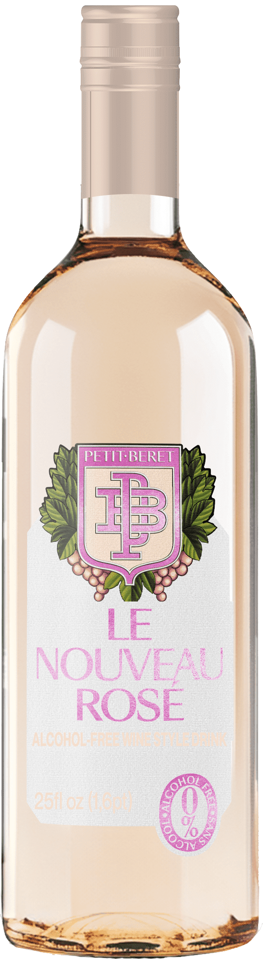 Le Petit Bret Non-Alcoholic Sparkling Wine, No Added Sugar, Vegan, 0.0% ABV, 750ml