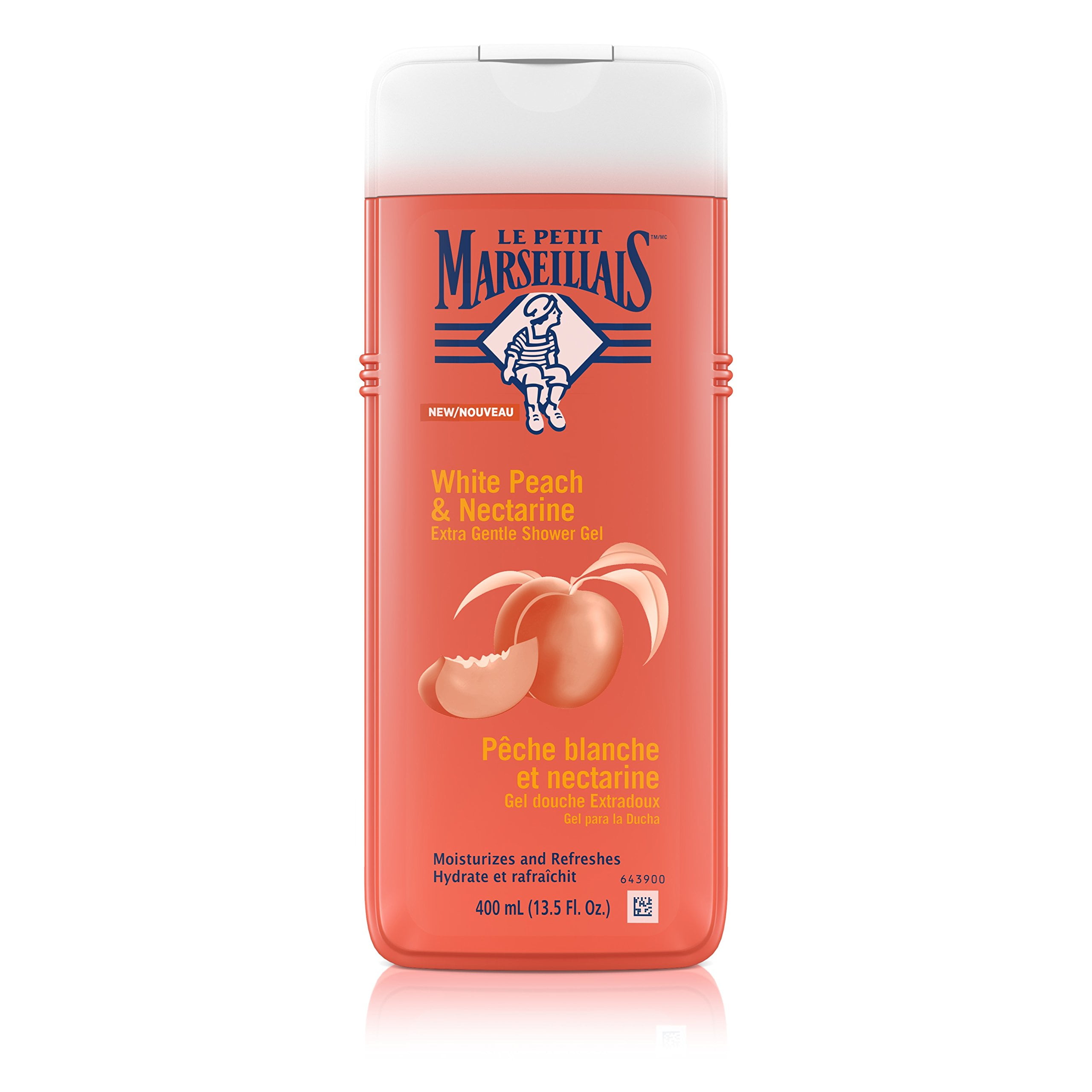 Le Petit Marseillais Extra SE33Gentle Shower Gel White Peach & Nectarine 400 Ml, 13.5 Fluid Ounce