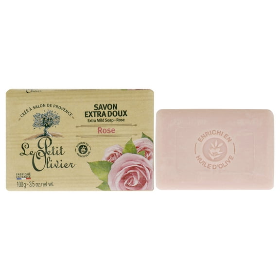 Le Petit Olivier Extra Mild Soap - Rose , 3.5 oz Soap
