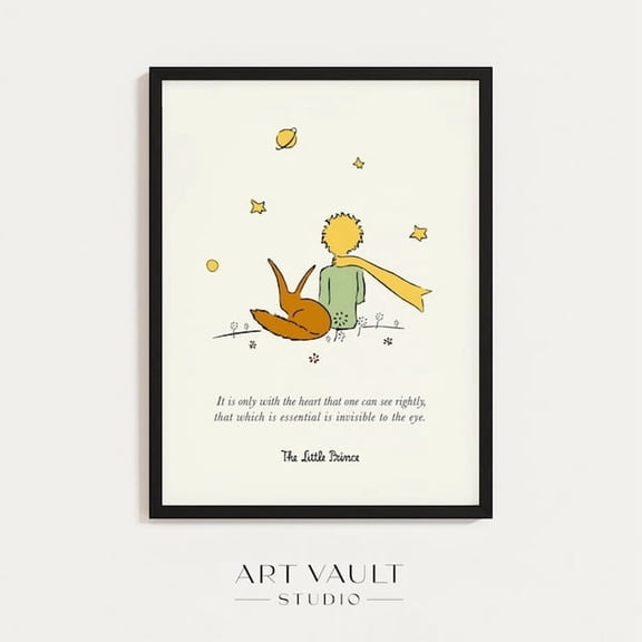 Le Petit Prince English Quote Wall Art Print