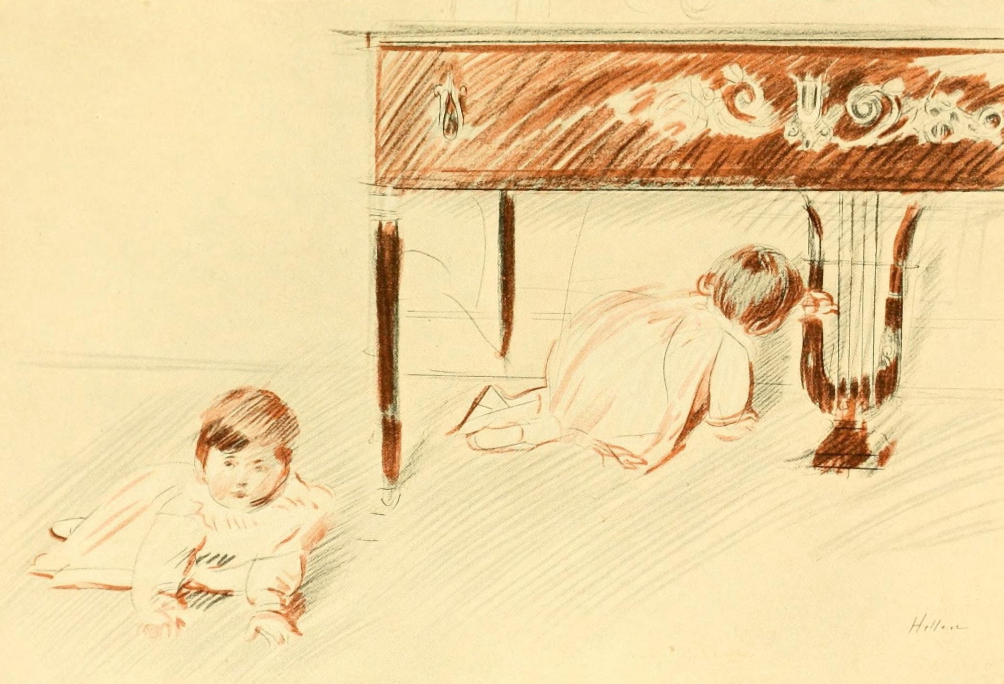 Le Piano Empire Canvas Art - Paul Csar Helleu (18 x 24)