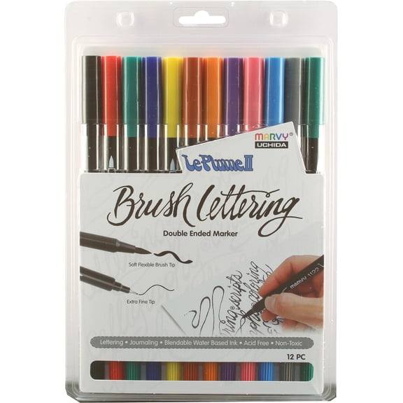 BRUSH LETTERING LE PLUME II PRIMARY SET