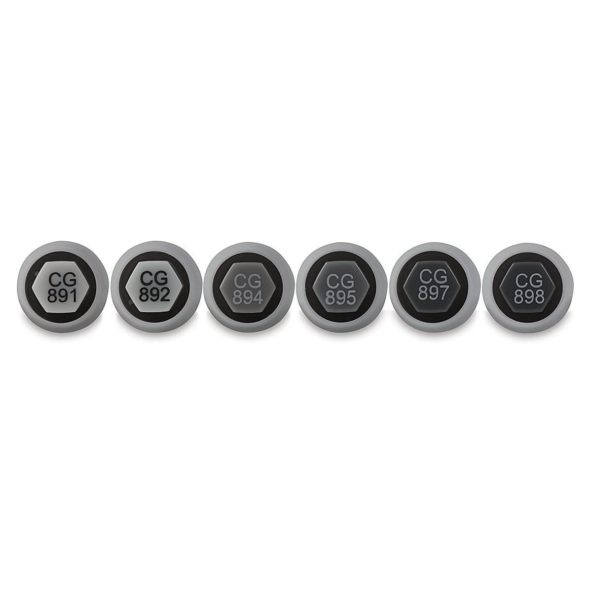 Le Plume Permanent Marker Set - Cool Grey, Set of 6