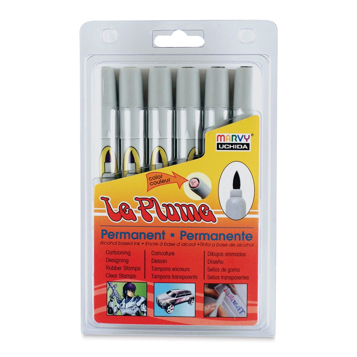 Le Plume Permanent Marker Set - Neutrals, Set of 6