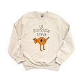 thumbnail image 1 of Le Poisson Steve Funny Fish Meme French Sarcastic Humor Sweatshirt, for men & women, up to size 5XL, 1 of 3