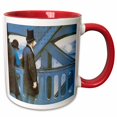 thumbnail image 1 of 3drose, Le Pont De Leurope by Gustave Caillebotte, 11oz Two-tone Red Mug, 1 of 6