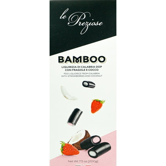 Le Preziose BAMBOO-PDO LICORICE FROM CALABRIA WITH STRAWBERRIES AND COCONUT