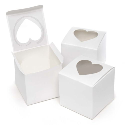 HBH Wedding Heart Window Cupcake Boxes