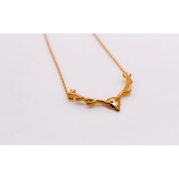 Veylira Golden Wilderness Antler Pendant