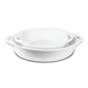 Le Regalo 2 Piece Stoneware Oval Baker Set
