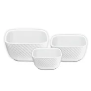 Le Regalo 3 Piece Stoneware Square Bowl Set