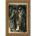thumbnail image 1 of Le Rencontre 24x16 Gold Ornate Wood Framed Canvas Art by Theophile Steinlen, 1 of 2