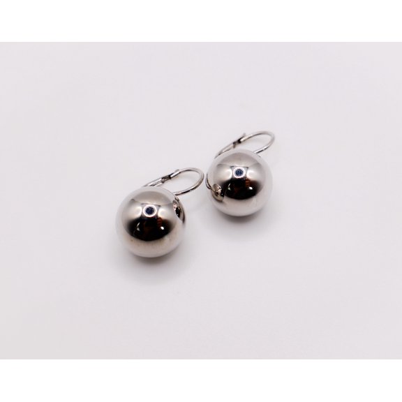 Veylira Italian Silver Sphere Earwire Earrings