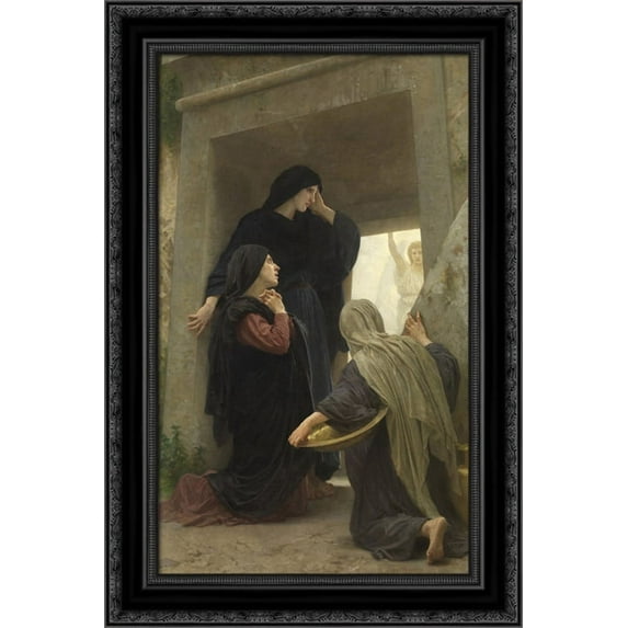 Le Saintes Femmes au Tombeau 18x24 Black Ornate Wood Framed Canvas Art by Bouguereau, William Adolphe