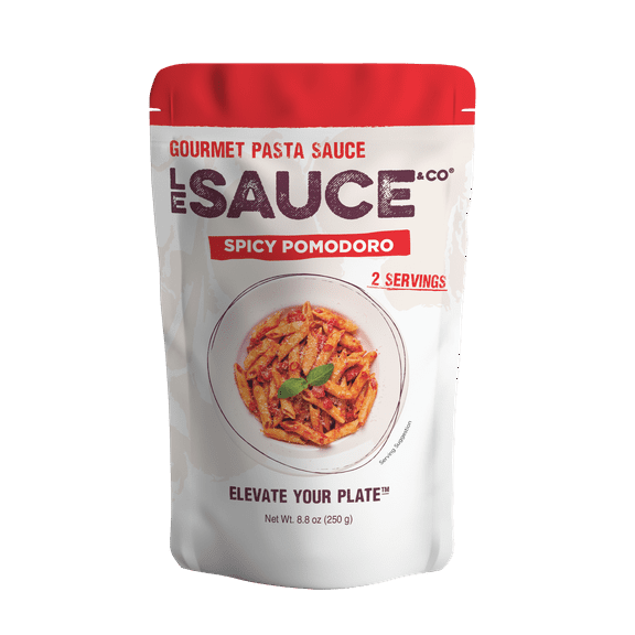Le Sauce & Co. Spicy Pomodoro Gourmet Pasta Sauce, 8.8 oz, 2 Serving Pouch