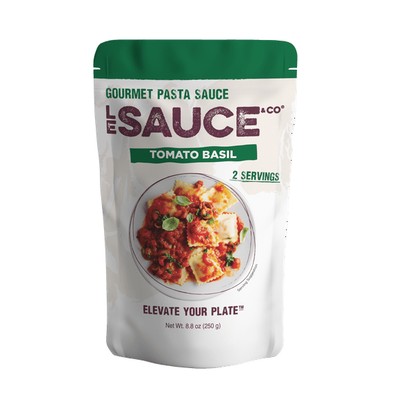 Le Sauce & Co. Tomato Basil Gourmet Pasta Sauce, 8.8 oz, 2 Serving Pouch