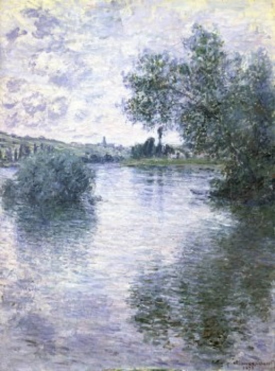 Le Seine a Vetheuil The Seine at Vetheuil 1879 Claude Monet (1840-1926French) Musee des Beaux-Arts Rouen Canvas Art - Claude Monet (18 x 24)