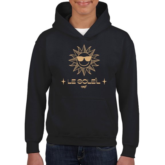Le Soleil Radiance - Vintage Sun Emoji Graphic Youth's Hoodie