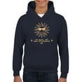 thumbnail image 1 of Le Soleil Radiance - Vintage Sun Emoji Graphic Youth's Hoodie, 1 of 4