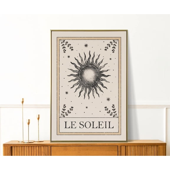 Le Soleil Tarot Sun Print, Unframed Paper Poster 8x10in