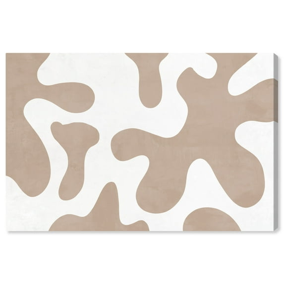 Le Splat Beige Abstract Wall Art Print White 36x24