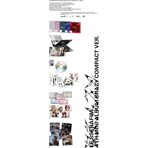 Le Sserafim - 4th Mini Album 'CRAZY' [COMPACT Ver.] - Music & Performance - CD