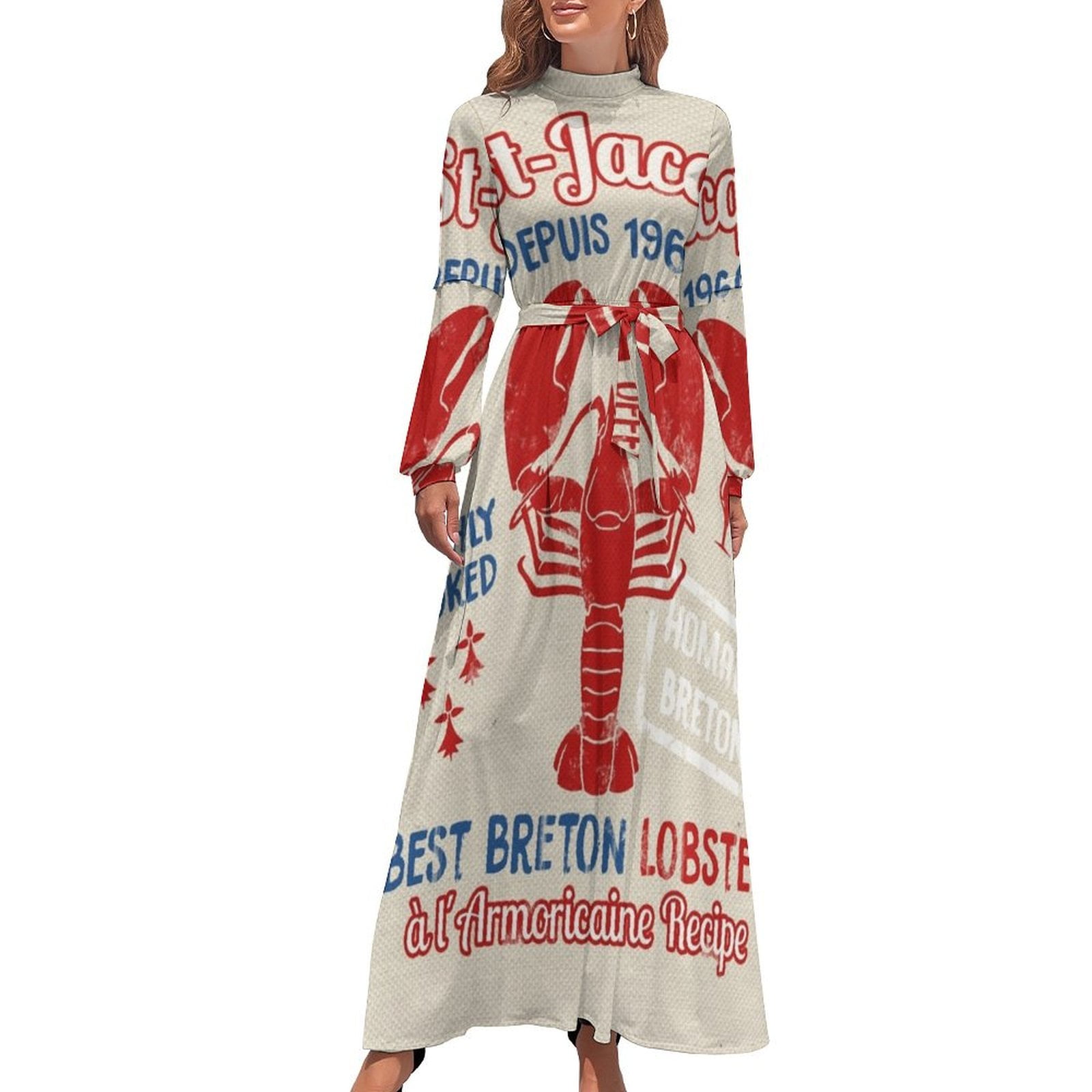 Le StJacques Lobster Shack Long Dress prom dress 2024 luxury woman