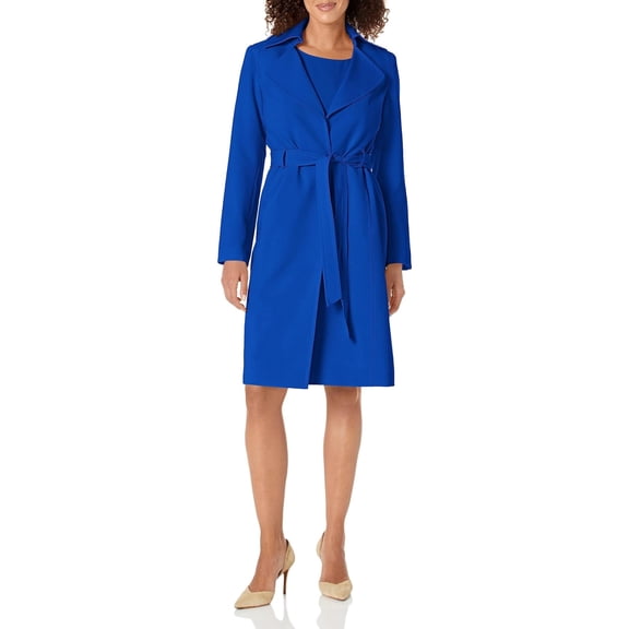 Le Suit 3 Button Crepe Jacket/Skirt Side Slit Suit