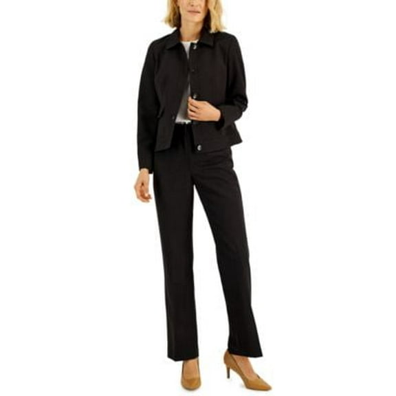 <new_title>Le Suit Heathered Five-Button Dark Brown Fashion Jackets Women's Size 16</new_title>