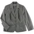 thumbnail image 1 of Le Suit Women Womens Professional Three Button Blazer Jacket, Grey, Plus Size, 14W, 1 of 1