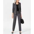 thumbnail image 1 of Le Suit Women's Ruched Sleeve One Button Pantsuit Gray Size 12, 1 of 3