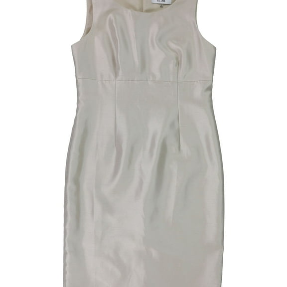 Le Suit Womens Fly Away Sheath Dress, Beige, 8