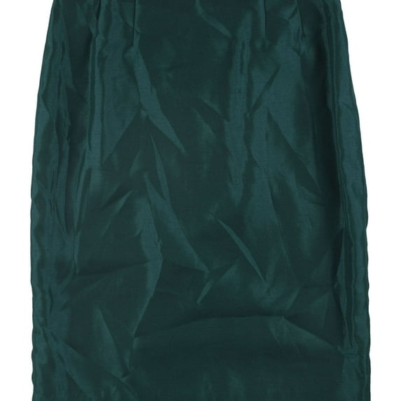 Le Suit Womens Shiny Pencil Skirt, Green, 4