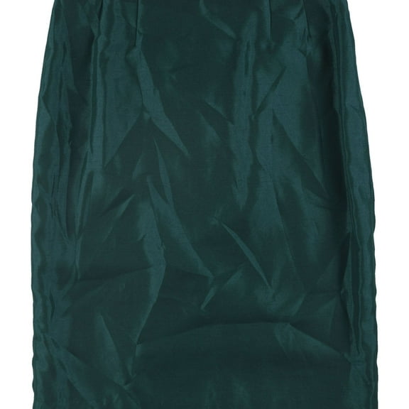 Le Suit Womens Shiny Pencil Skirt, Green, 4