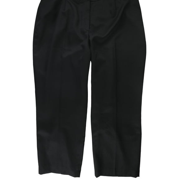 Le Suit Womens Solid Casual Trouser Pants, Black, Plus Size, 24W Regular