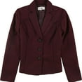 thumbnail image 1 of Le Suit Womens Solid Three Button Blazer Jacket, Red, 4, 1 of 1