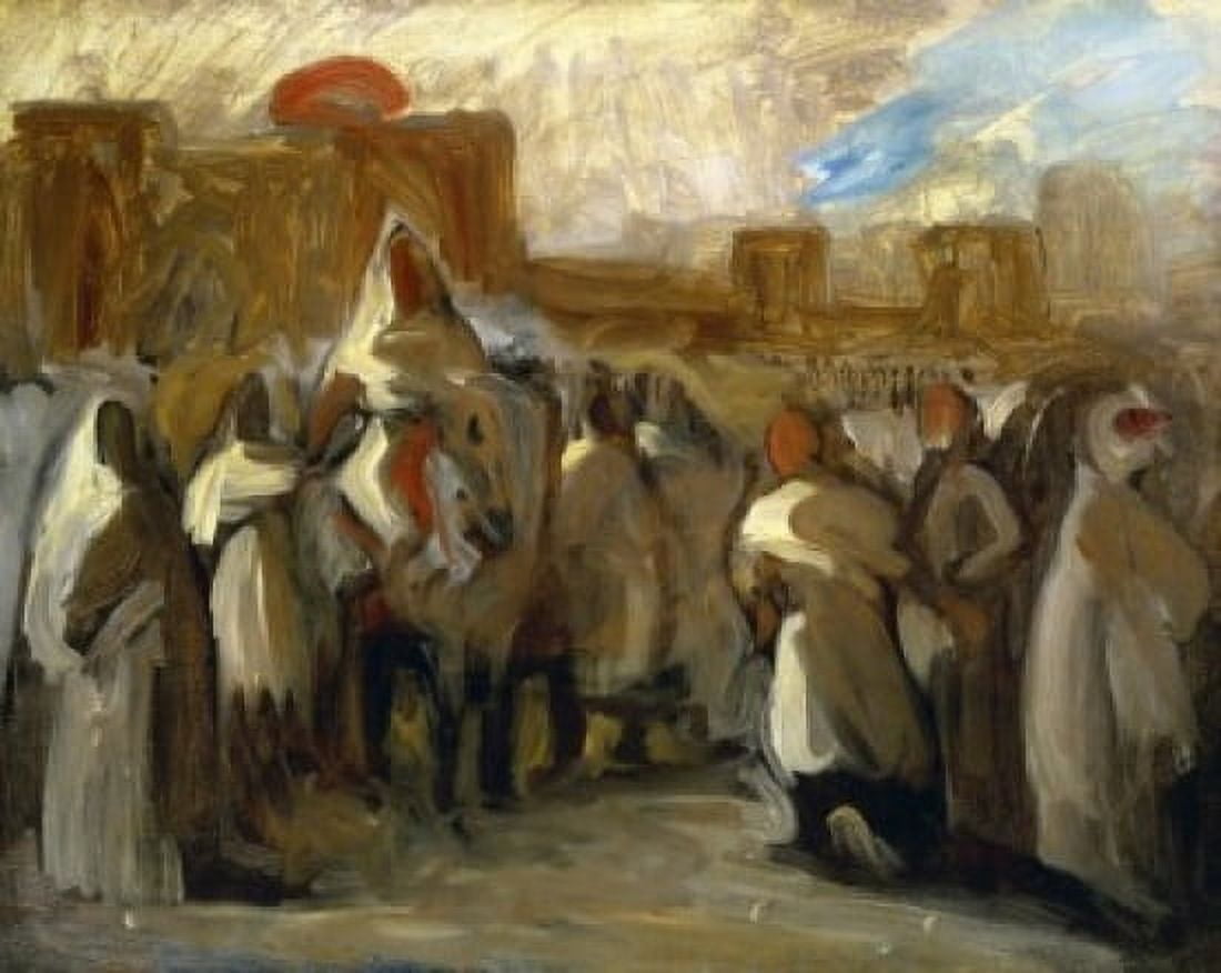 Le Sultan Abel el Rahman c 1840 Eugene Delacroix (1798-1863French) Musee des Beaux-Arts Dijon Canvas Art - Eugene Delacroix (18 x 24)