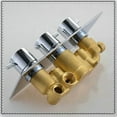 thumbnail image 1 of Le Tampon 3 Dials 3 Ways Thermostatic Mixer Tap Chrome Brass Shower Valve Panel With Diverter Bathroom Faucet Tap torneira lavabo new, 1 of 1