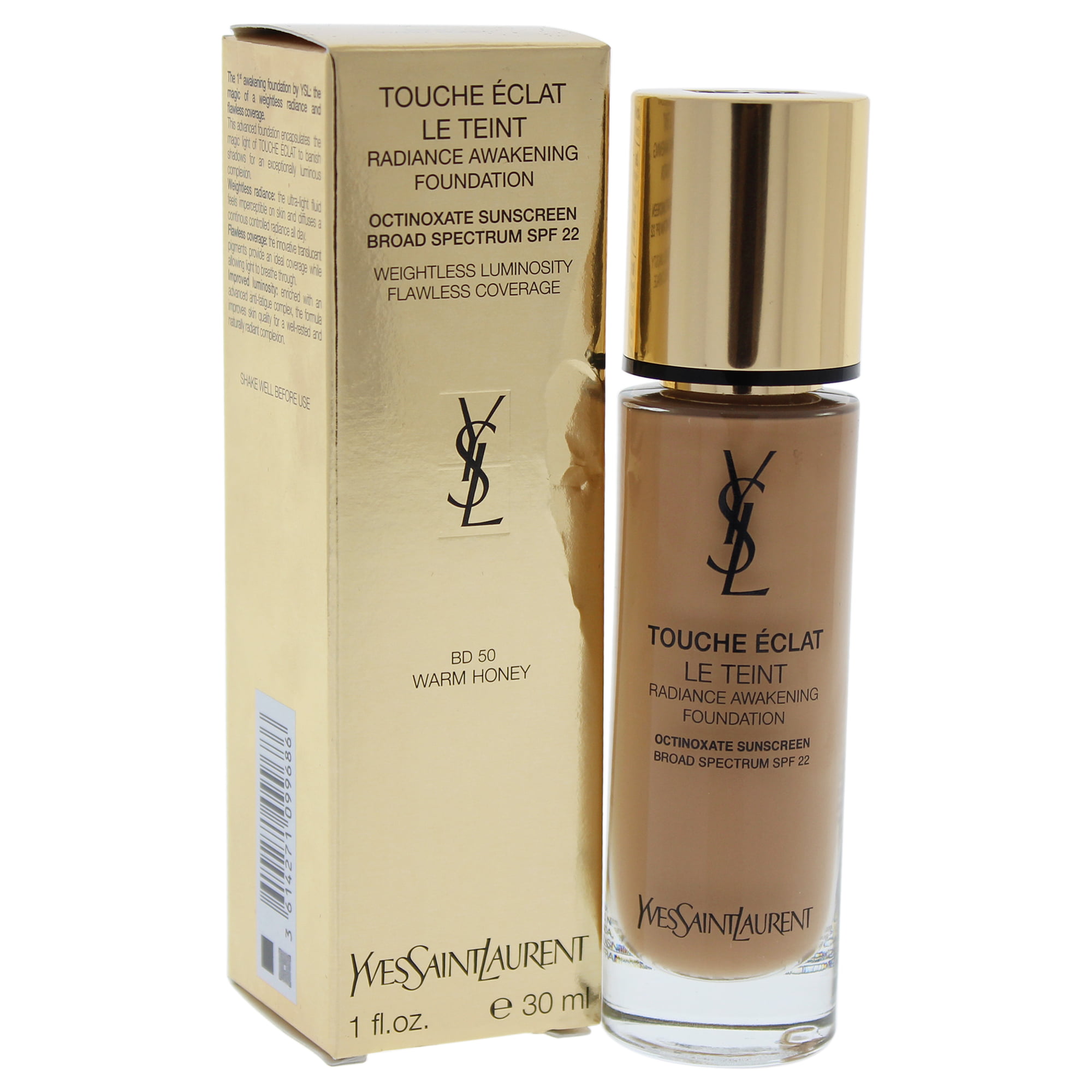 Le Teint Touche Eclat Awakening Foundation SPF 22 - BR25 Cool Beige by Yves  Saint Laurent for Women - 1 oz Foundation