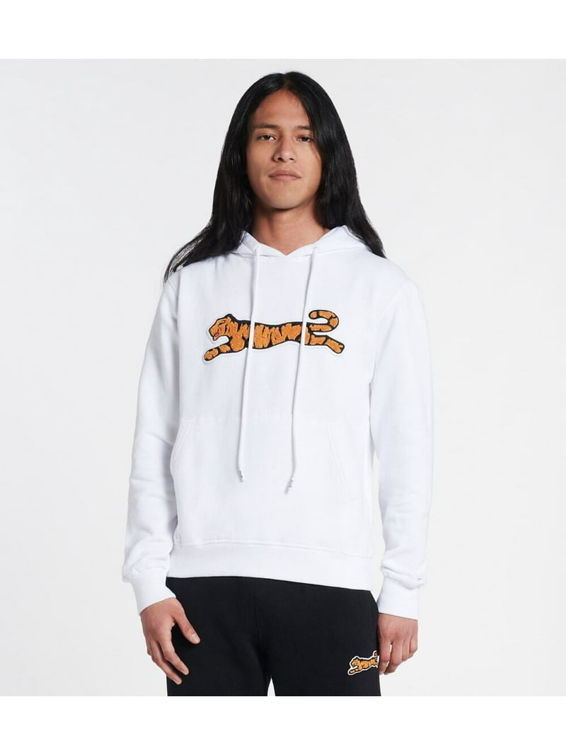 Le Tigre Men's Bridge Fleece Pullover Hoodie White Size 3X Large