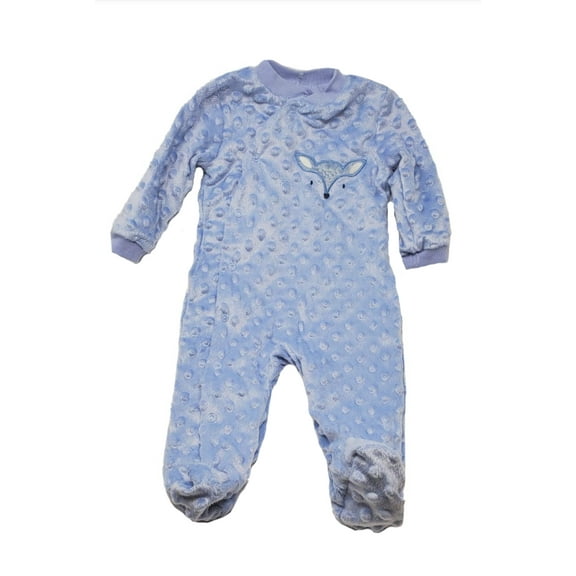 Le Top Bebe Baby Boys Long Sleeve Footie (3-6 Months, Blue)